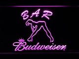 Budweiser Girl Bar LED Neon Sign Electrical - Purple - TheLedHeroes