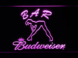 FREE Budweiser Girl Bar LED Sign - Purple - TheLedHeroes