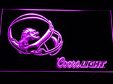 Detroit Lions Coors Light LED Neon Sign Electrical - Purple - TheLedHeroes
