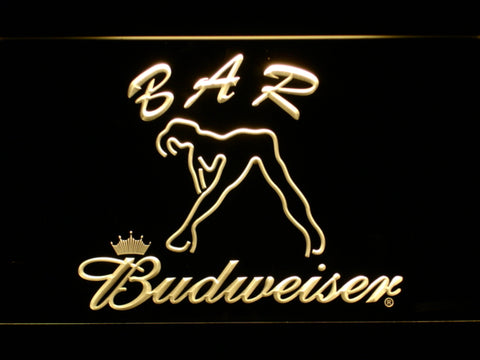 FREE Budweiser Girl Bar LED Sign - Yellow - TheLedHeroes