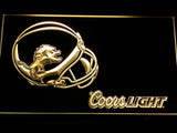 Detroit Lions Coors Light LED Neon Sign Electrical - Yellow - TheLedHeroes