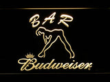 Budweiser Girl Bar LED Neon Sign USB - Yellow - TheLedHeroes