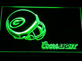 Green Bay Packers Coors Light LED Neon Sign USB - Green - TheLedHeroes