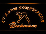 Budweiser Girl It's 5pm Somewhere LED Neon Sign USB - Orange - TheLedHeroes