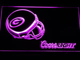 Green Bay Packers Coors Light LED Neon Sign USB - Purple - TheLedHeroes