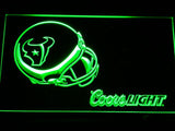 Houston Texans Coors Light LED Neon Sign USB - Green - TheLedHeroes