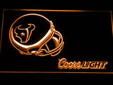 Houston Texans Coors Light LED Neon Sign USB - Orange - TheLedHeroes