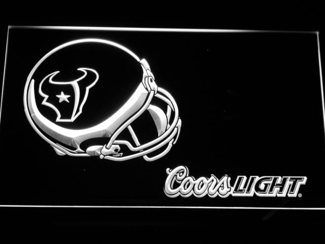 Houston Texans Coors Light LED Neon Sign USB - White - TheLedHeroes