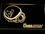 Houston Texans Coors Light LED Sign - Yellow - TheLedHeroes