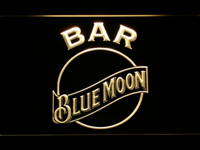 FREE Blue Moon Bar LED Sign - Yellow - TheLedHeroes