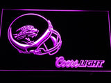 Jacksonville Jaguars Coors Light LED Neon Sign USB - Purple - TheLedHeroes