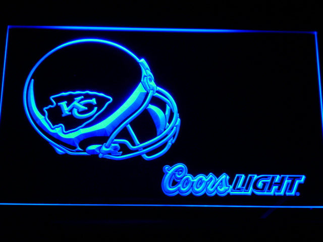 Kansas City Chiefs Coors Light LED Sign - Blue - TheLedHeroes
