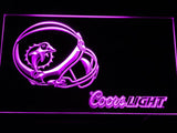 Miami Dolphins Coors Light LED Neon Sign Electrical - Purple - TheLedHeroes