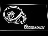 Miami Dolphins Coors Light LED Neon Sign Electrical - White - TheLedHeroes