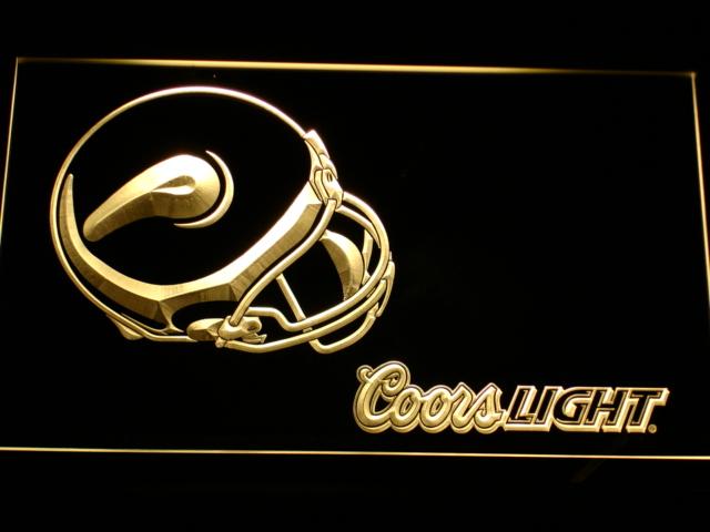 Minnesota Vikings Coors Light LED Neon Sign Electrical - Yellow - TheLedHeroes