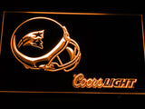 New England Patriots Coors Light LED Neon Sign Electrical - Orange - TheLedHeroes