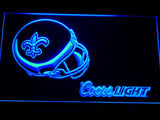 New Orleans Saints Coors Light LED Neon Sign USB - Blue - TheLedHeroes