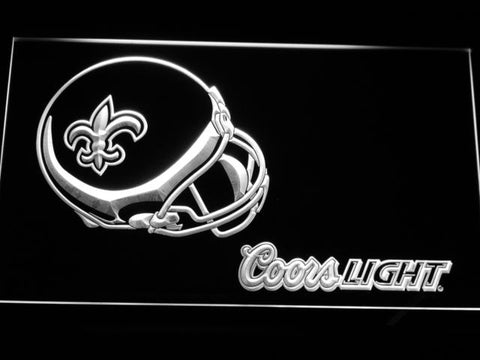 New Orleans Saints Coors Light LED Neon Sign Electrical - White - TheLedHeroes