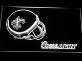 New Orleans Saints Coors Light LED Neon Sign USB - White - TheLedHeroes