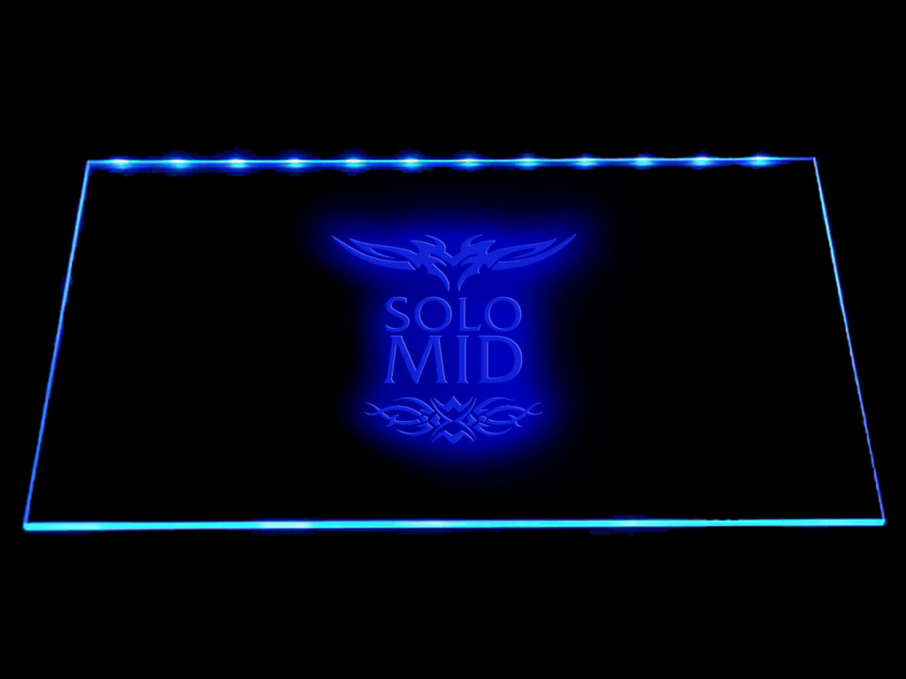 League Of Legends Solo Mid LED Sign - Blue - TheLedHeroes