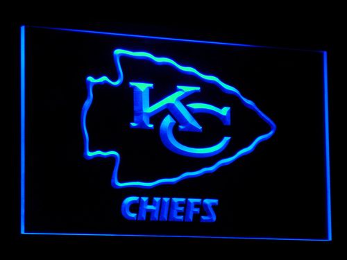 Kansas City Chiefs Helmet LED Sign - Blue - TheLedHeroes