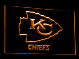 Kansas City Chiefs Helmet LED Sign - Orange - TheLedHeroes