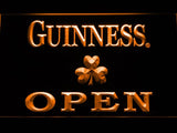 Guinness Shamrock Open LED Neon Sign Electrical - Orange - TheLedHeroes