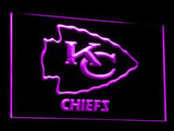 Kansas City Chiefs Helmet LED Neon Sign USB - Purple - TheLedHeroes