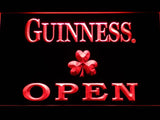 Guinness Shamrock Open LED Neon Sign Electrical - Red - TheLedHeroes