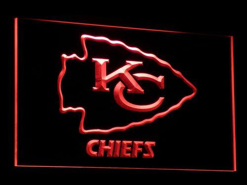Kansas City Chiefs Helmet LED Neon Sign USB - Red - TheLedHeroes