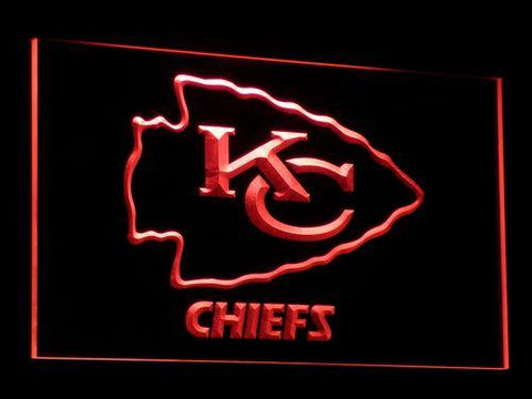 Kansas City Chiefs Helmet LED Neon Sign USB - Red - TheLedHeroes