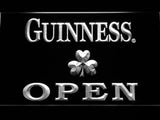 Guinness Shamrock Open LED Neon Sign Electrical - White - TheLedHeroes