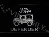 Land Rover Defender LED Neon Sign USB - White - TheLedHeroes