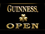 Guinness Shamrock Open LED Neon Sign USB - Yellow - TheLedHeroes