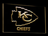 Kansas City Chiefs Helmet LED Sign - Yellow - TheLedHeroes