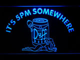 Duff It's 5pm Somewhere (2) LED Neon Sign USB - Blue - TheLedHeroes