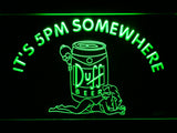 FREE Duff It's 5pm Somewhere (2) LED Sign - Green - TheLedHeroes