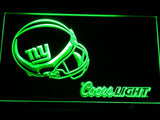 New York Giants Coors Light LED Neon Sign USB - Green - TheLedHeroes