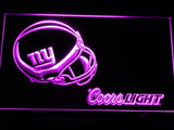 New York Giants Coors Light LED Neon Sign USB - Purple - TheLedHeroes