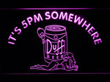 Duff It's 5pm Somewhere (2) LED Neon Sign USB - Purple - TheLedHeroes