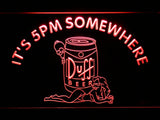 FREE Duff It's 5pm Somewhere (2) LED Sign - Red - TheLedHeroes