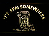 FREE Duff It's 5pm Somewhere (2) LED Sign - Yellow - TheLedHeroes