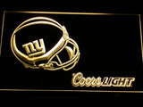 New York Giants Coors Light LED Neon Sign Electrical - Yellow - TheLedHeroes