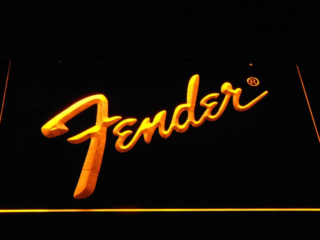 Fender LED Neon Sign USB - Yellow - TheLedHeroes