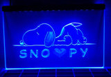Snoopy Peanuts LED Neon Sign Electrical - Blue - TheLedHeroes