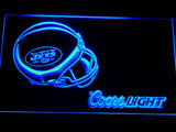 New York Jets Coors Light LED Neon Sign USB - Blue - TheLedHeroes