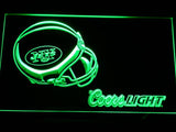 New York Jets Coors Light LED Neon Sign USB - Green - TheLedHeroes