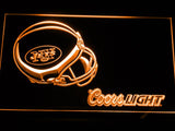 New York Jets Coors Light LED Neon Sign USB - Orange - TheLedHeroes