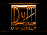 Duff VIP Only LED Neon Sign Electrical - Orange - TheLedHeroes