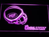 New York Jets Coors Light LED Neon Sign USB - Purple - TheLedHeroes